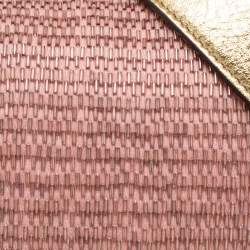 Pre Owned Fendi Pink/Gold Sequins Flap Baguette Bag