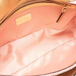 Pre Owned Fendi Pink/Gold Sequins Flap Baguette Bag