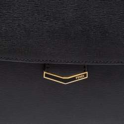 Pre Owned Fendi Black Leather Small Demi Jour Top Handle Bag