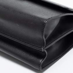 Pre Owned Fendi Black Leather Small Demi Jour Top Handle Bag