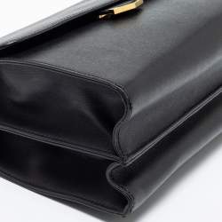 Pre Owned Fendi Black Leather Small Demi Jour Top Handle Bag