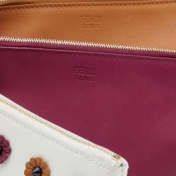 Pre Owned Fendi Multicolor Leather Triplette Clutch Bag