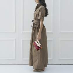 Pre Owned Fendi Multicolor Leather Triplette Clutch Bag