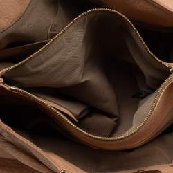 Pre Owned Fendi Beige Leather Large Mia Satchel