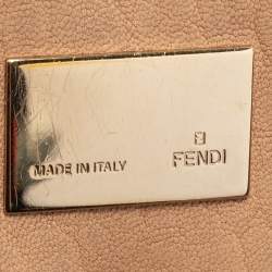 Pre Owned Fendi Beige Leather Large Mia Satchel