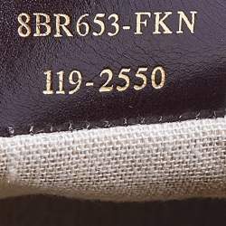 Pre Owned Fendi Brown/Navy Blue Pequin Stripe Canvas And Leather Hobo