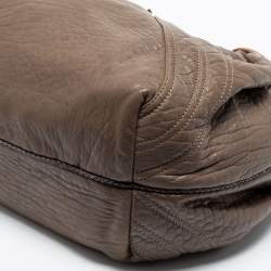 Pre Owned Fendi Brown Leather Spy Hobo
