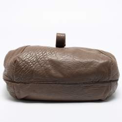 Pre Owned Fendi Brown Leather Spy Hobo
