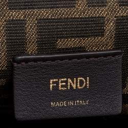 Pre Owned Fendi Brown Leather Small Fendi First Clutch