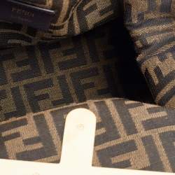 Pre Owned Fendi Brown Leather Small Fendi First Clutch