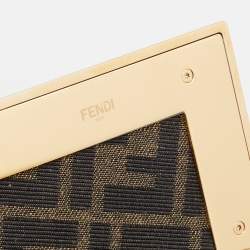 Pre Owned Fendi Brown Leather Small Fendi First Clutch