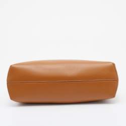 Pre Owned Fendi Brown Leather Small Fendi First Clutch