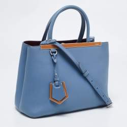 مملوكة مسبقًا Fendi Blue Leather 2jours Tote