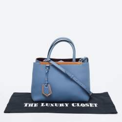 مملوكة مسبقًا Fendi Blue Leather 2jours Tote