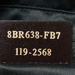 Pre Owned Fendi Metallic Green Nubuck Leather Mama Baguette Shoulder Bag