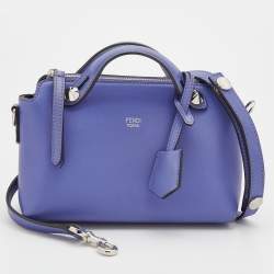 Pre Owned Fendi Purple Leather Small By The Way Crossbody Bag