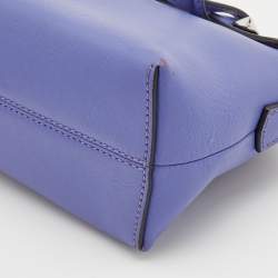 Pre Owned Fendi Purple Leather Small By The Way Crossbody Bag