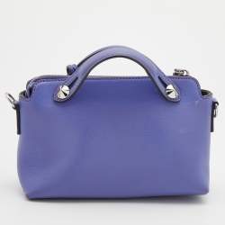 Pre Owned Fendi Purple Leather Small By The Way Crossbody Bag