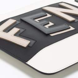 Pre Owned Fendi Multicolor Leather Logo Flat Pouch 
