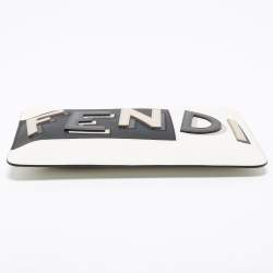 Pre Owned Fendi Multicolor Leather Logo Flat Pouch 