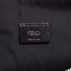 Pre Owned Fendi Multicolor Leather Logo Flat Pouch 