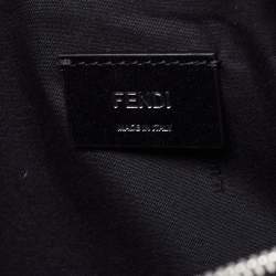 Pre Owned حقيبة فندي كاميرا جلد وكانفاس زوكا رصاصي/أسود مقوى