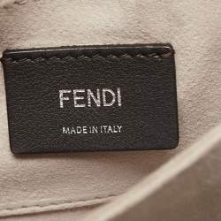 Pre Owned Fendi Grey Leather Small Kan I Shoulder Bag