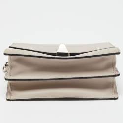 Pre Owned Fendi Grey Leather Small Kan I Shoulder Bag
