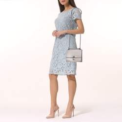 Pre Owned Fendi Grey Leather Small Kan I Shoulder Bag