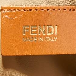Pre Owned Fendi Caramel Textured Leather Large Linda Satchel 