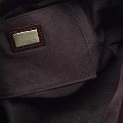 Pre Owned Fendi Brown/Tobacco Zucchino Canvas and Leather Borsa Tuc Hobo