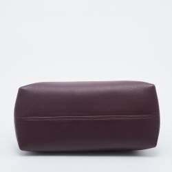 Pre Owned Fendi Burgundy/Beige Snakeskin And Leather By The Way Shoulder Bag