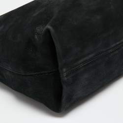 Pre Owned Fendi Black Metallic Leather Mama Forever Hobo