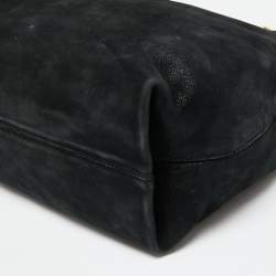 Pre Owned Fendi Black Metallic Leather Mama Forever Hobo
