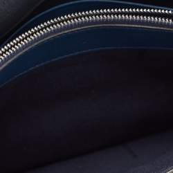 Pre Owned Fendi Fuchsia/Blue Leather Flap Chain Clutch