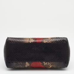 Pre Owned حقيبة ميني فندي "بيكابو" جلد ثعبان متعدد الألوان بيد علوية