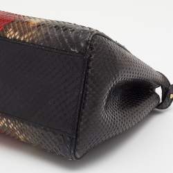 Pre Owned حقيبة ميني فندي "بيكابو" جلد ثعبان متعدد الألوان بيد علوية