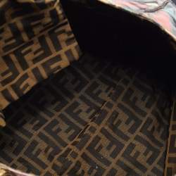 Pre Owned Fendi Multicolor Zucca Print Coated Canvas Spy Hobo Bag