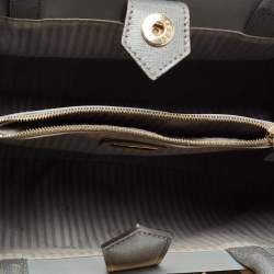Pre Owned Fendi Grey Saffiano Leather Small 2Jours Tote