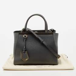Pre Owned Fendi Grey Saffiano Leather Small 2Jours Tote