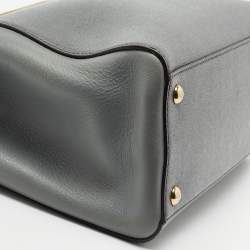 Pre Owned Fendi Grey Saffiano Leather Small 2Jours Tote