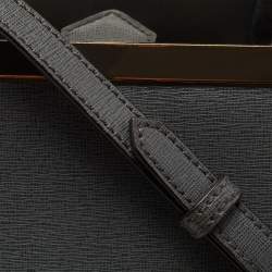 Pre Owned Fendi Grey Saffiano Leather Small 2Jours Tote