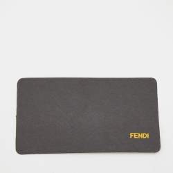 Pre Owned Fendi Taupe Leather Mini Peekaboo Top Handle Bag
