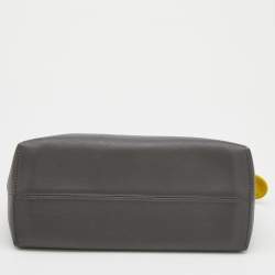 Pre Owned Fendi Grey Leather Medium By The Way Shoulder Bag