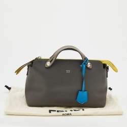 Pre Owned Fendi Grey Leather Medium By The Way Shoulder Bag