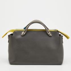 Pre Owned Fendi Grey Leather Medium By The Way Shoulder Bag
