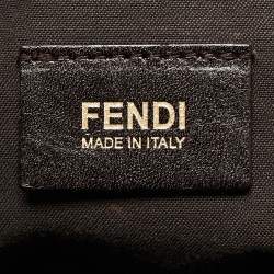 Pre Owned Fendi Red Zucchino Coated Canvas and Leather Chiusura Tote
