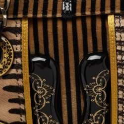 Pre Owned Fendi Multicolor Satin And Velvet B Bag Shoulder Bag