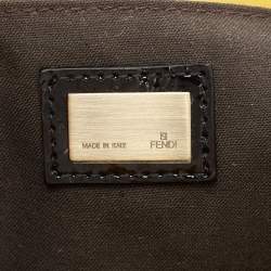 Pre Owned Fendi Multicolor Satin And Velvet B Bag Shoulder Bag