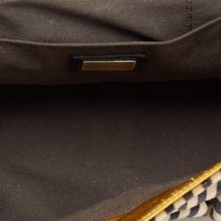 Pre Owned Fendi Multicolor Satin And Velvet B Bag Shoulder Bag